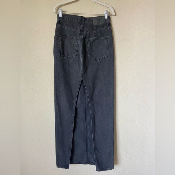 Grlfrnd The Amara Maxi Black Skirt Denim Pencil Size XS - Picture 7 of 10